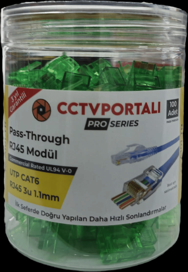 Stonet A101-TR 3U Cat6 1.1mm Yeni Nesil Yeşil RJ45 Jack - 100 Lü Paket Halinde