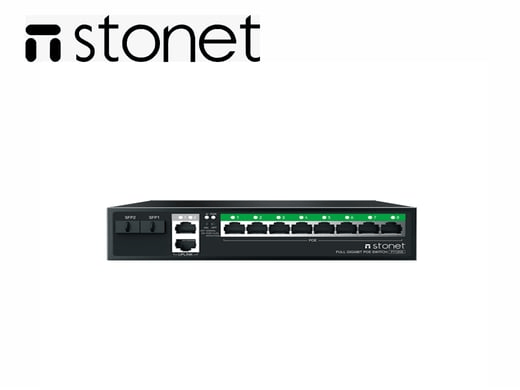 Stonet P112GS 8+2+2 8 Port Gigabit Poe 2xGP + 2xSFP Combo 120W 12 Port Poe Switch