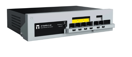 Stonet ST106PDI-2-65 6*10/100M 4 PoE Ports+2 Uplink Ports Emniyet Kilitli Fast Ethernet Switch