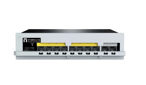 Stonet ST110PDI-2-65 10*10/100M ports: 8 PoE ports+2 uplink ports 65W
