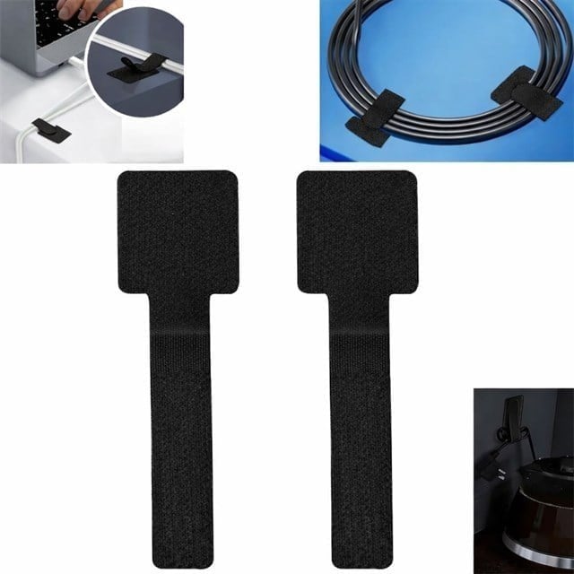 Sunup SN-29138 SiyahYapışkanlı 10lu Kablo Düzenleyici