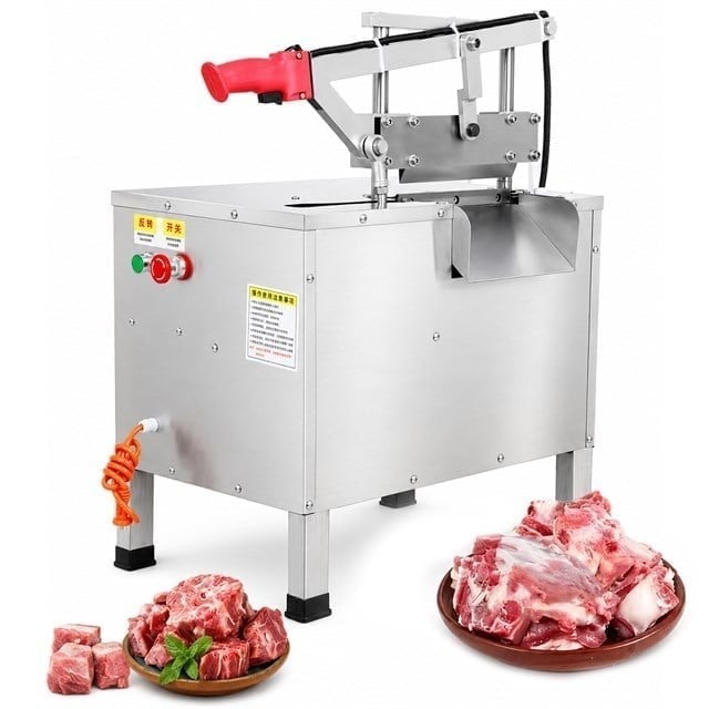 Sunup SN-30982 Otomatik Kemik ve Et Kesme Makinesi Gıda Sınıfı Paslanmaz Çelik Endüstriyel Giyotin Dilimleyici