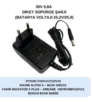 Swat ATZ438 30V 0.8A Dyson Xiaomi Dikey Süpürge Şarj Adaptörü