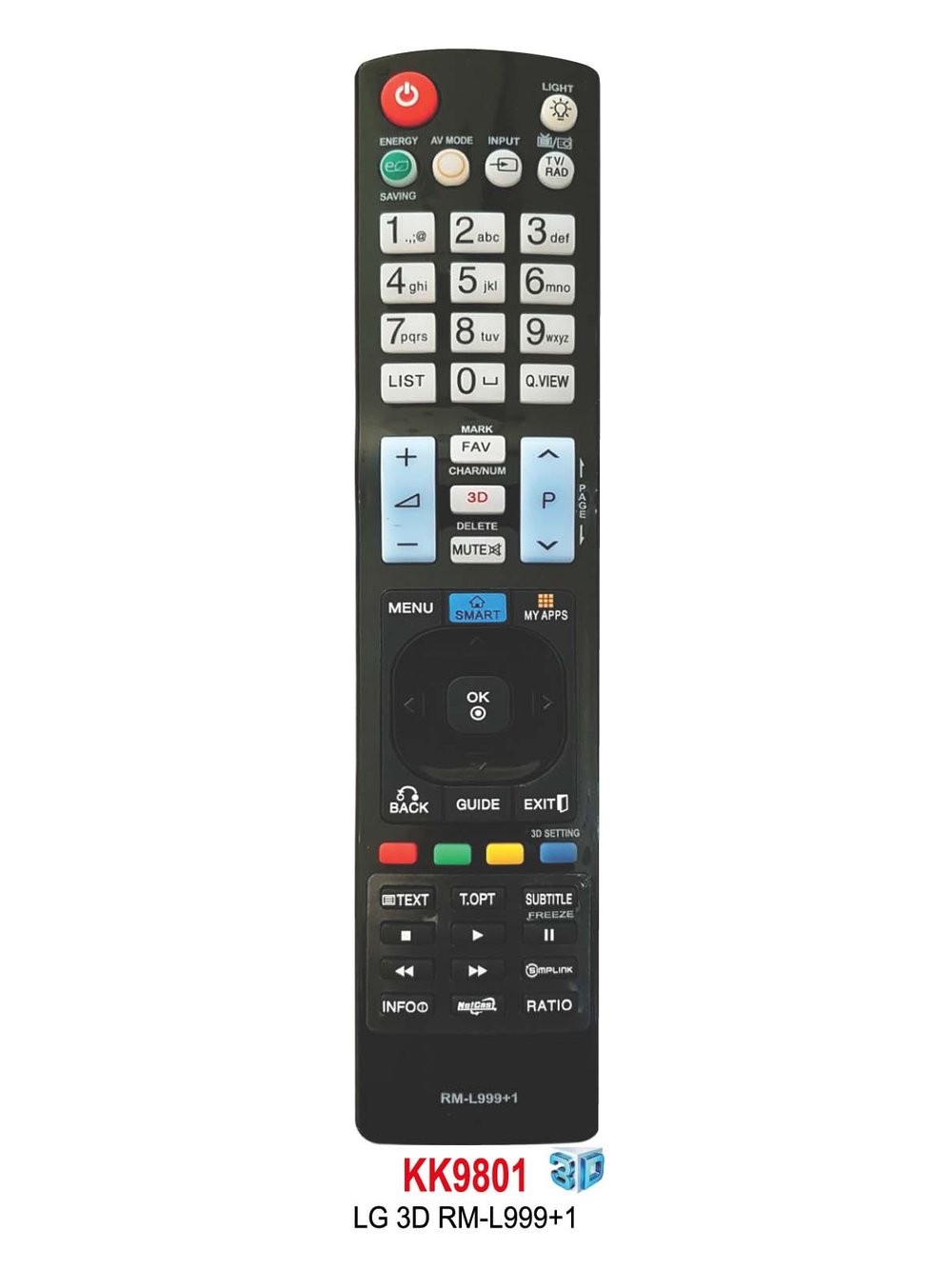 Swat KK9801 LG RM-L 999+1 3D Işıklı Lcd/Led Tv Kumandası