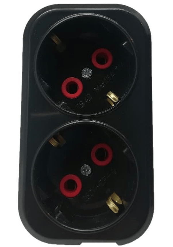 Timsal PRİZ-01S 2 Li Golyat Siyah Priz