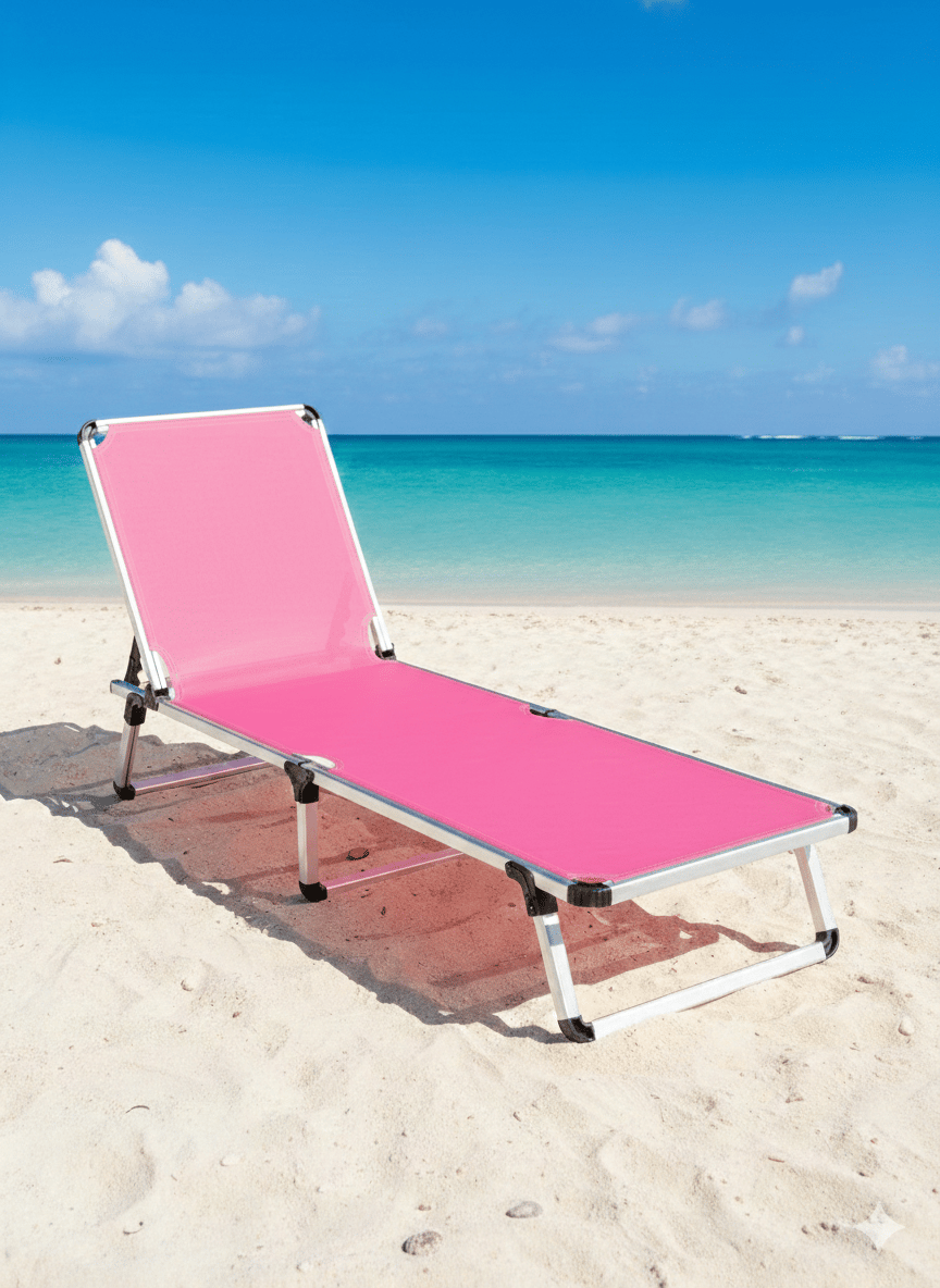 Trio Lux Katlanabilir Alüminyum Şenzlong Pembe