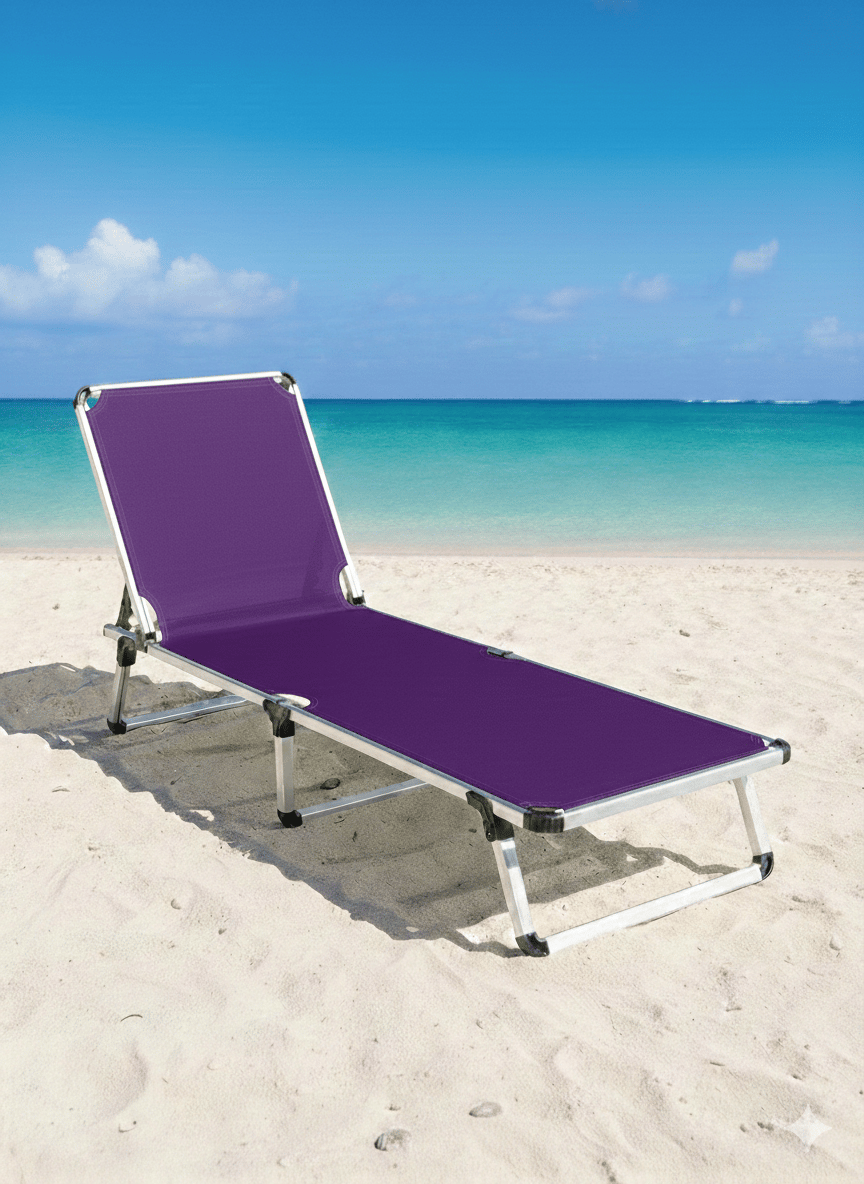 Trio Lux Katlanabilir Alüminyum Şenzlong Violet