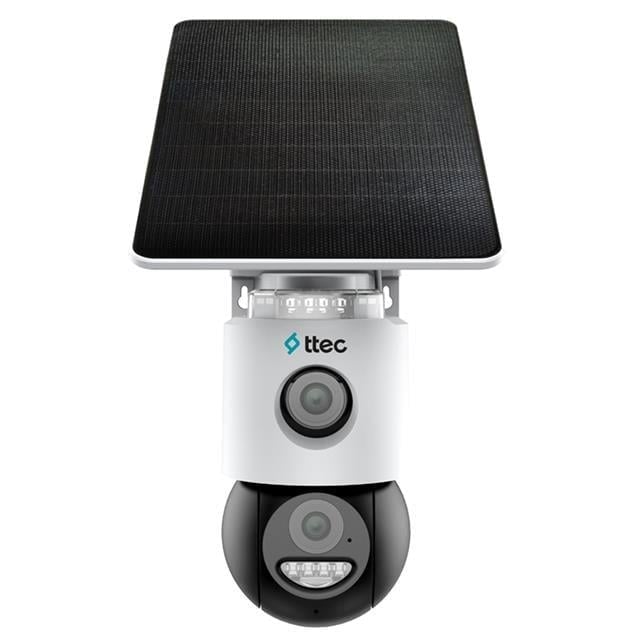 Ttec SLR-3320S-MH/SL-4G 3+3 MP Çift Kameralı Solar Panelli Sesli Gece Renkli Sim Kart Destekli 4G PTZ IP Kamera