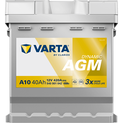 VARTA Dynamic AGM 12V 40Ah 420 CCA – Start-Stop ve xEV Uyumlu Akü