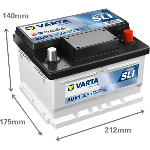 VARTA Dynamic AUX 12V 35Ah 520 A – Start-Stop ve xEV Küçük Akü