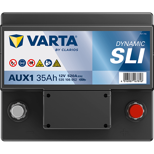 VARTA Dynamic AUX 12V 35Ah 520 A – Start-Stop ve xEV Küçük Akü