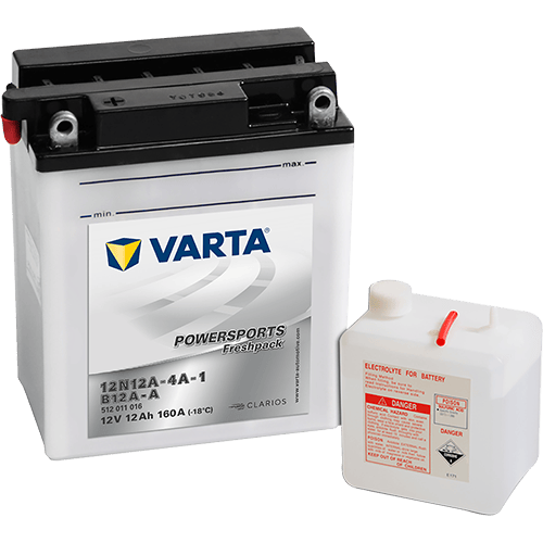VARTA Powersports Freshpack 12V 12Ah 160A – 12N12A-4A-1 / B12A-A | Motosiklet & Hafif Araç Aküsü