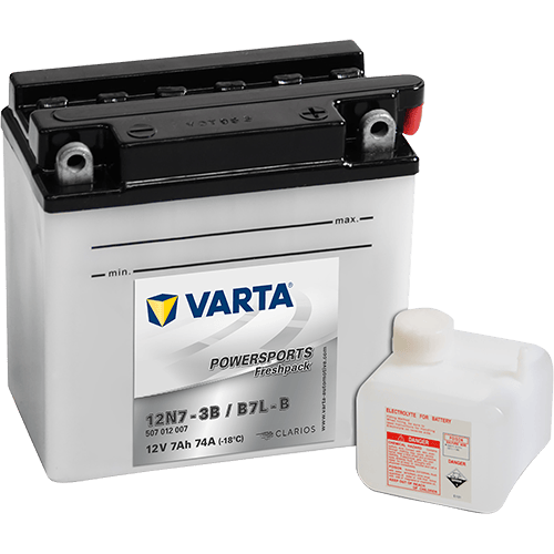 VARTA Powersports Freshpack 12V 7Ah 74A – 12N7-3B / B7L-B | Motosiklet & Hafif Araç Aküsü