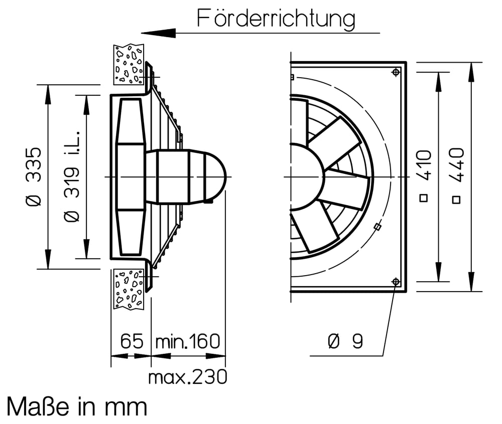 VLT AWD 31U/4.Ex 2000 m³/h 380V Exproof Aksiyel Duvar Fanı