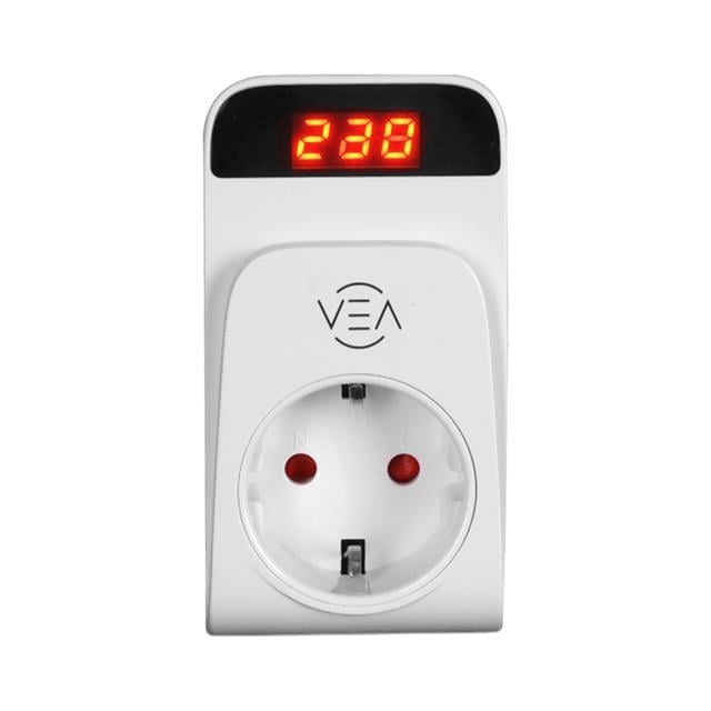 Vea VE-25530 15A 3520W Tekli Dijital Göstergeli Akım Korumalı Priz Aşırı Yüksek Gerilim