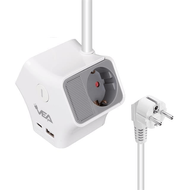 Vea VE-G903YC 3lü USB+ Type-C Girişli Anahtarlı 1.5 Metre Grup Priz