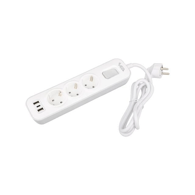 Vea VE-NOVA103U A Class 3lü 2 Usbli Anahtarlı 1.5 Metre Akım Korumalı Priz