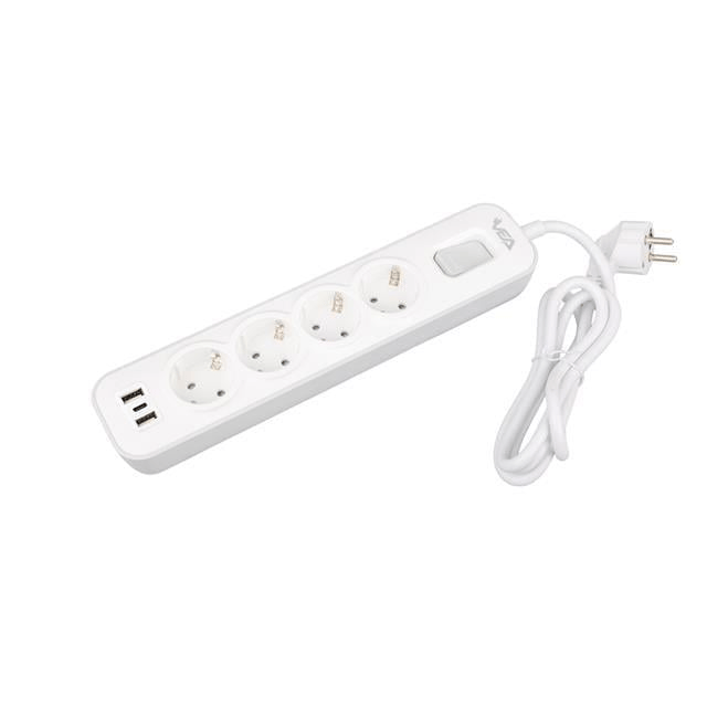 Vea VE-NOVA104U A Class 4lü 2 Usbli Anahtarlı 1.5 Metre Grup Priz