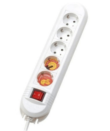 Vivanco 22359 EKS5 W 5 Li Anahtarlı Akım Korumalı Priz 1.4m