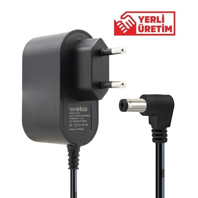 Weko WK-21690 9 Volt 1 Amper 5.5*2.5 Mm Uçlu Priz Tipi Adaptör