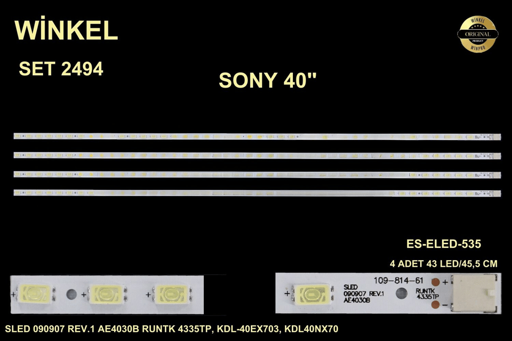 Winkel SET-2494 MLD5049x4/ELED535 Sony 40