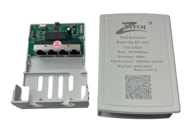 Ztech ZR-1003 30W 100 mt 1 in 3 out PoE Extender