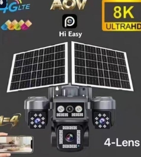 Ztech ZR-Z7PLUS 8MP 4G 4 Lens Çift Solar Panel Kamera