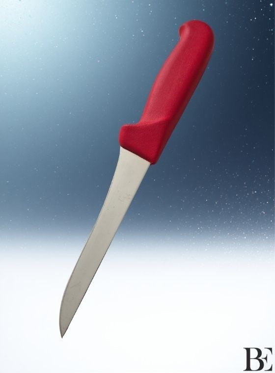 BeKnife Bemiral 15cm Düz Kemik Sıyırma Bıçağı 10351.15 Fibrox Kaymaz Saplı 16mm X 150mm X 2.5mm Kırmızı