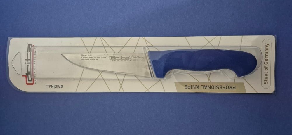 Fibrox Kaymaz Saplı Kasap Bıçağı 14 cm No.1 Hulusi - Drita Bıçak 36mm X 140mm X 3mm 10151.14