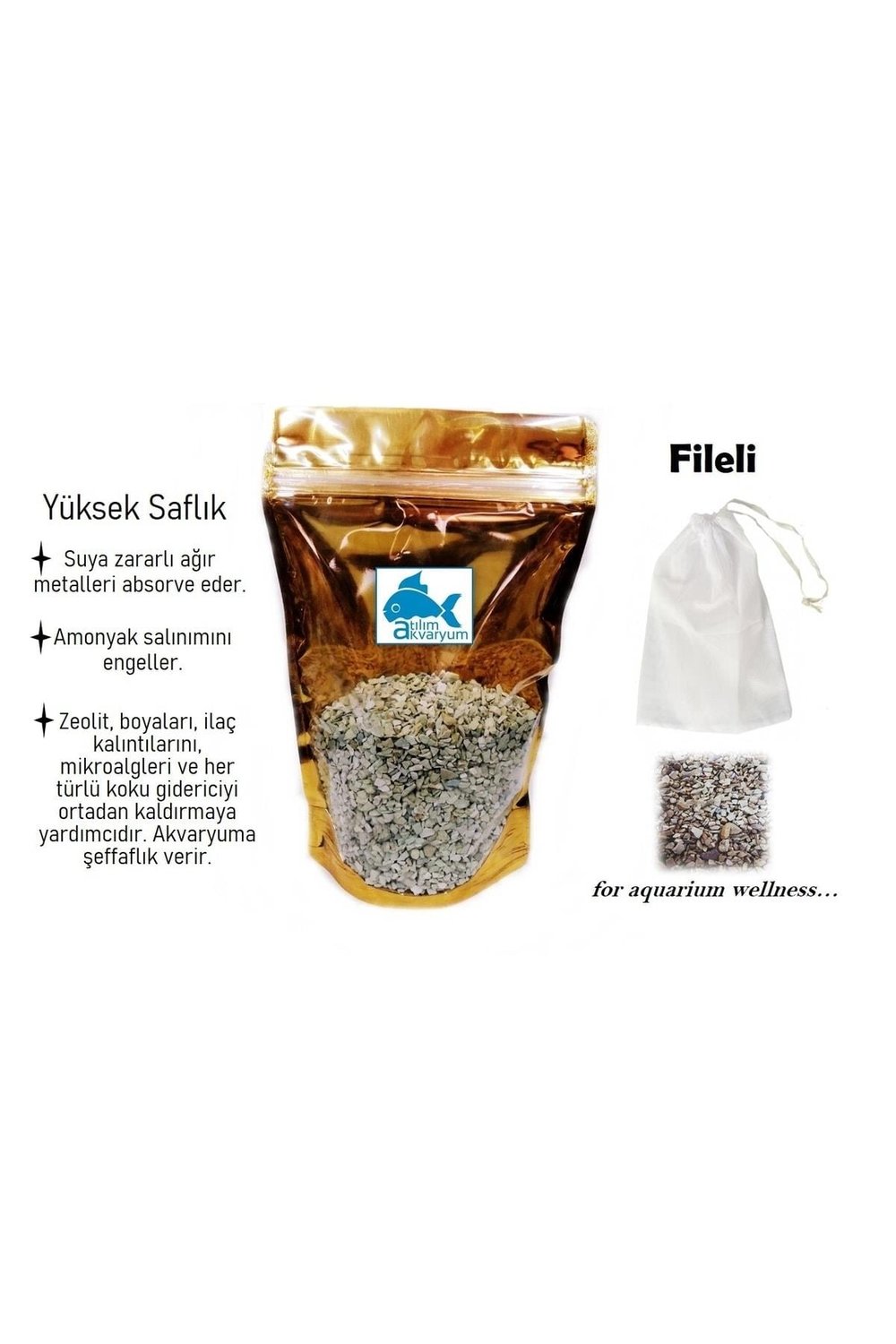 Dış Filtre Malzemesi Amonyak Giderici Zeolit 500gr