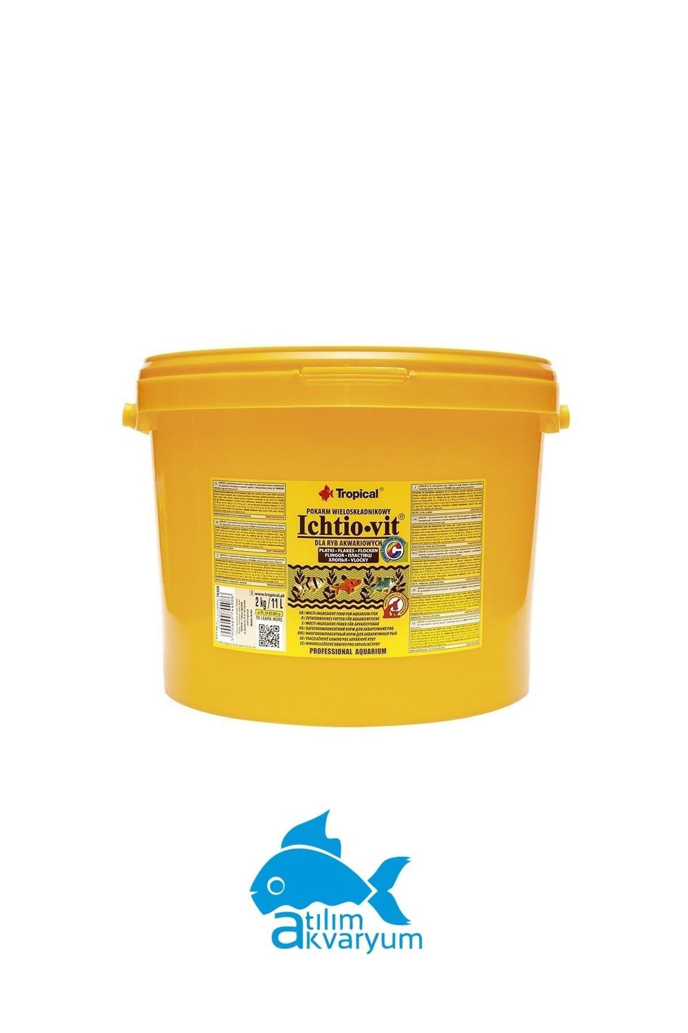 Ichtıo-Vıt Pul Yem, Tropikal Balık Yemi Yüksek Kaliteli 250 Gram