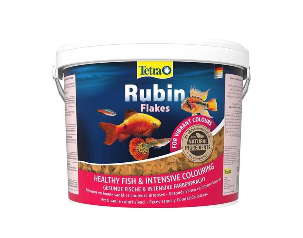 Tetra Rubin Flakes Renklendirici Tropikal Pul Balık Yemi 10 Lt Kova