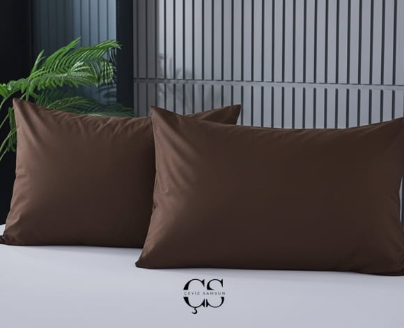 Yastık Kılıfı 50 x 70 cm - Kahverengi