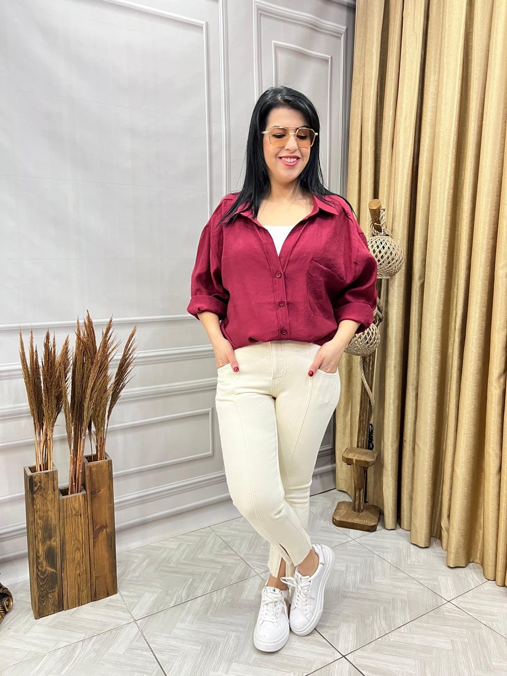 16 RENK OVER SIZE KALIP LUX KALİTE GÖMLEK