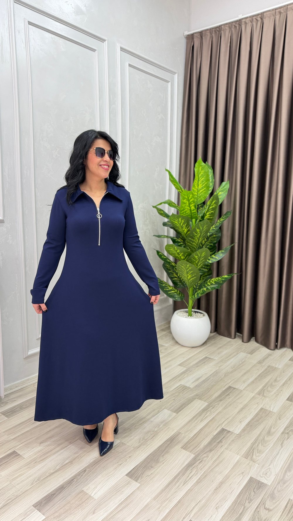 ELEGANCE FORM ELBİSE LACİVERT