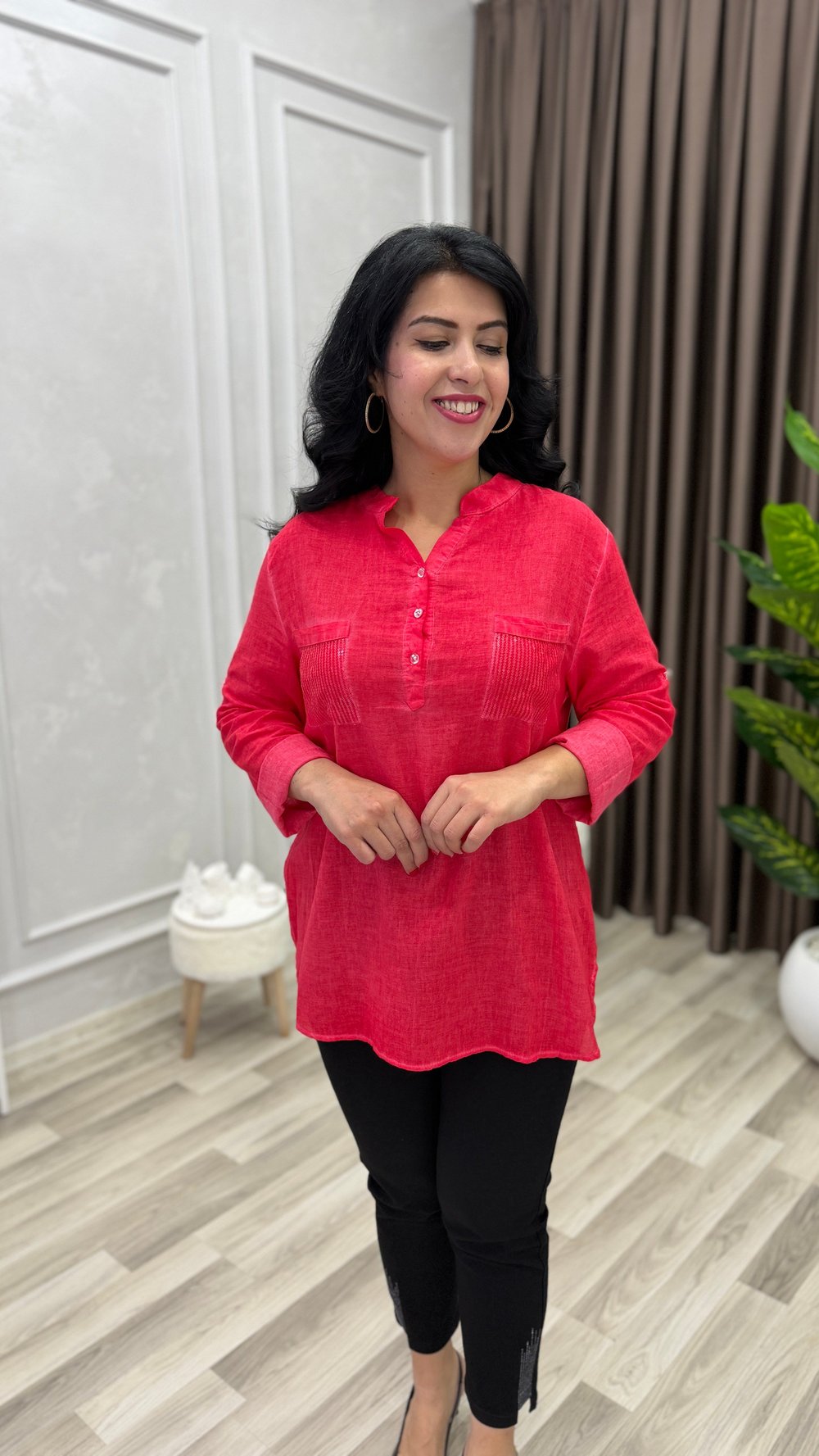 ELEGANZA COMFORT BLUZ NAR ÇİÇEĞİ