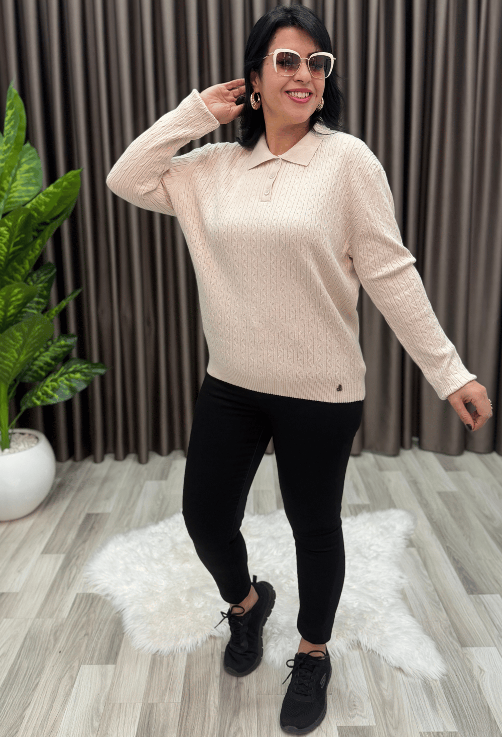 MONA KAŞMİR ELİT TRİKO BEJ