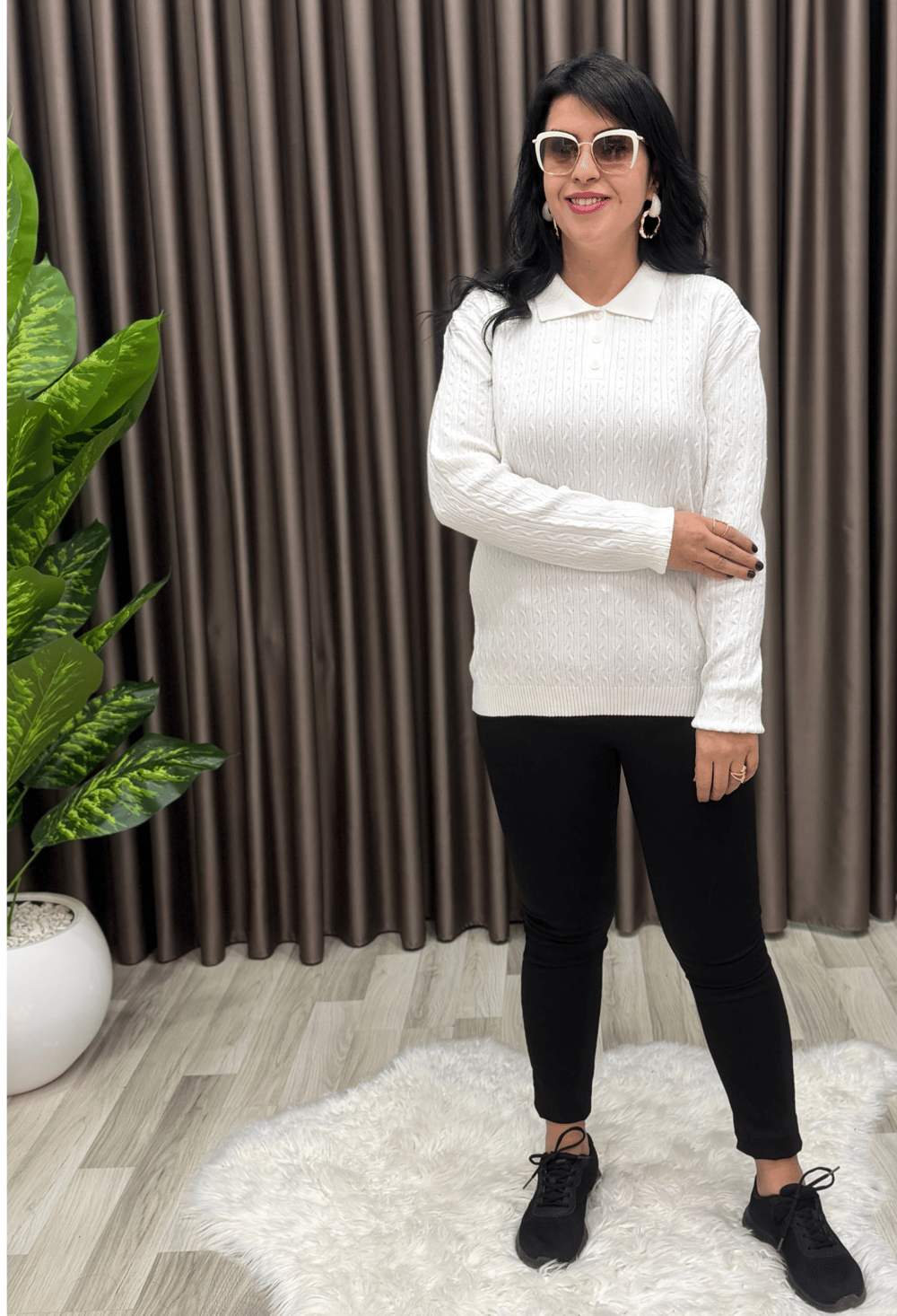 MONA KAŞMİR ELİT TRİKO BEYAZ