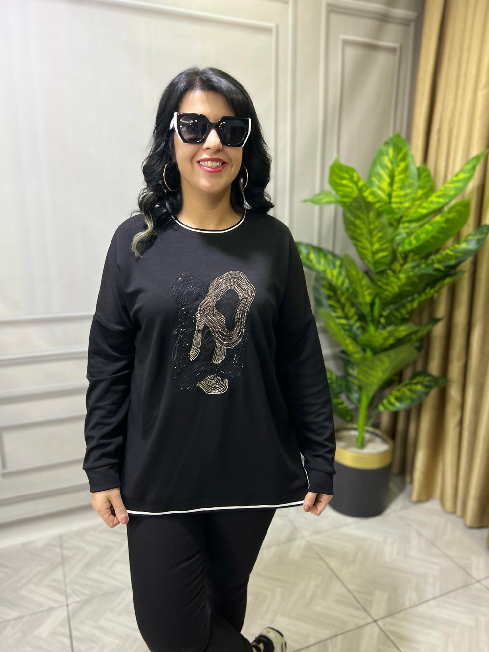PURE MODAL TASARIM SWEAT SİYAH