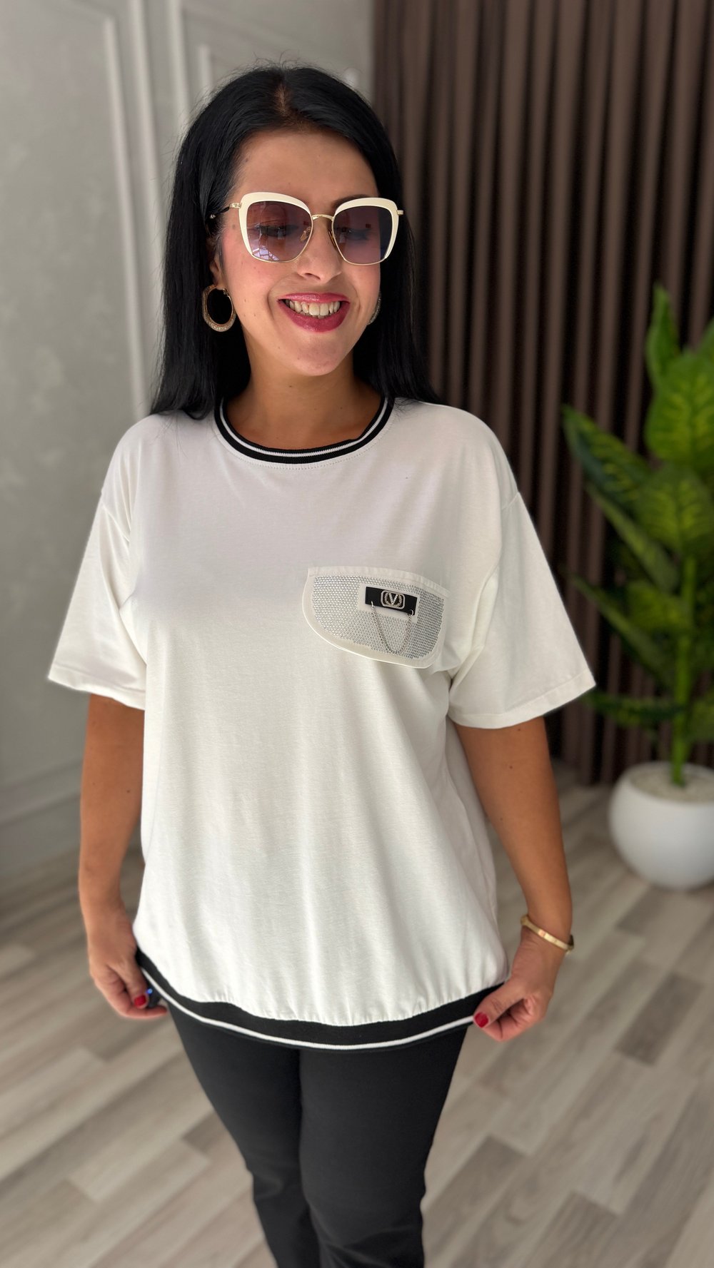 SOFT SHINE TSHIRT / BLUZ BEYAZ