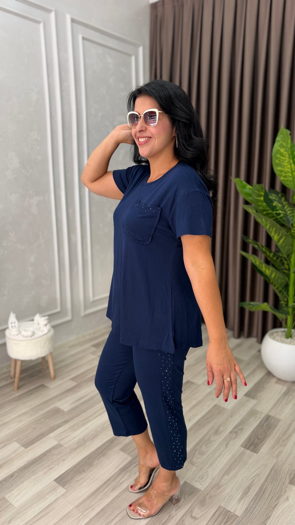 VELOURA COMFORT TAKIM LACİVERT                                                                                                                                                                          