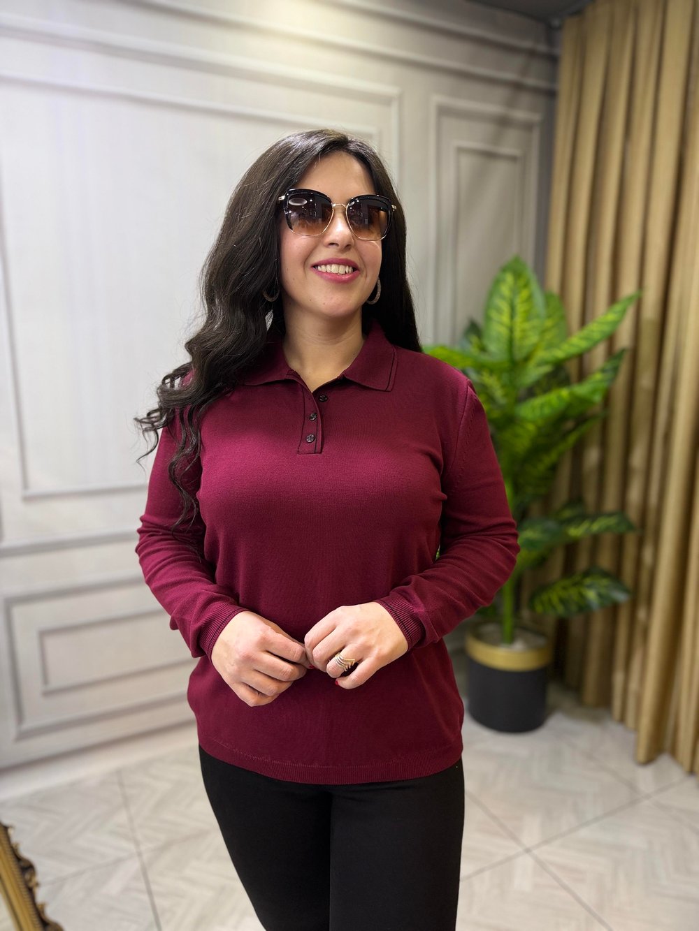 ZENYA POLO YAKA İTHAL İPLİK TRİKO BORDO