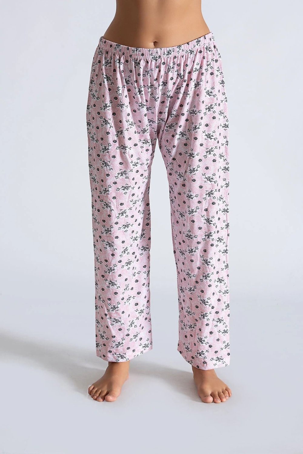 Seher Yıldızı  Kadın Emprime Düz Paça Pijama Don İçlik – Rahat ve Şık Ev Giyim SKD0020