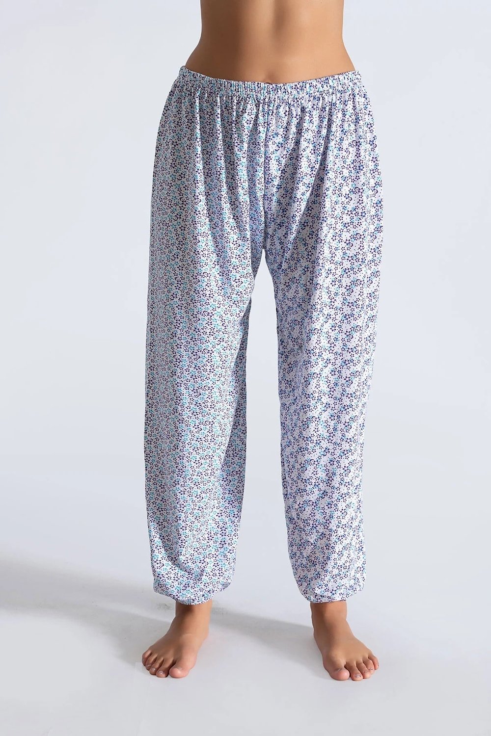 Seher Yıldızı  Kadın Emprime Pijama Altı – Lastikli Pamuklu Rahat Ev Giyimi SKD0065