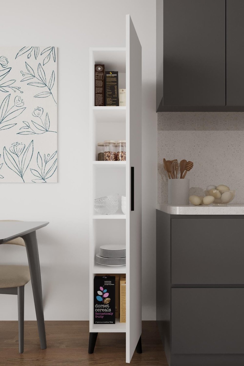 Sırma Tek Kapılı Banyo Dolabı Çok Amaçlı Dolap - Beyaz