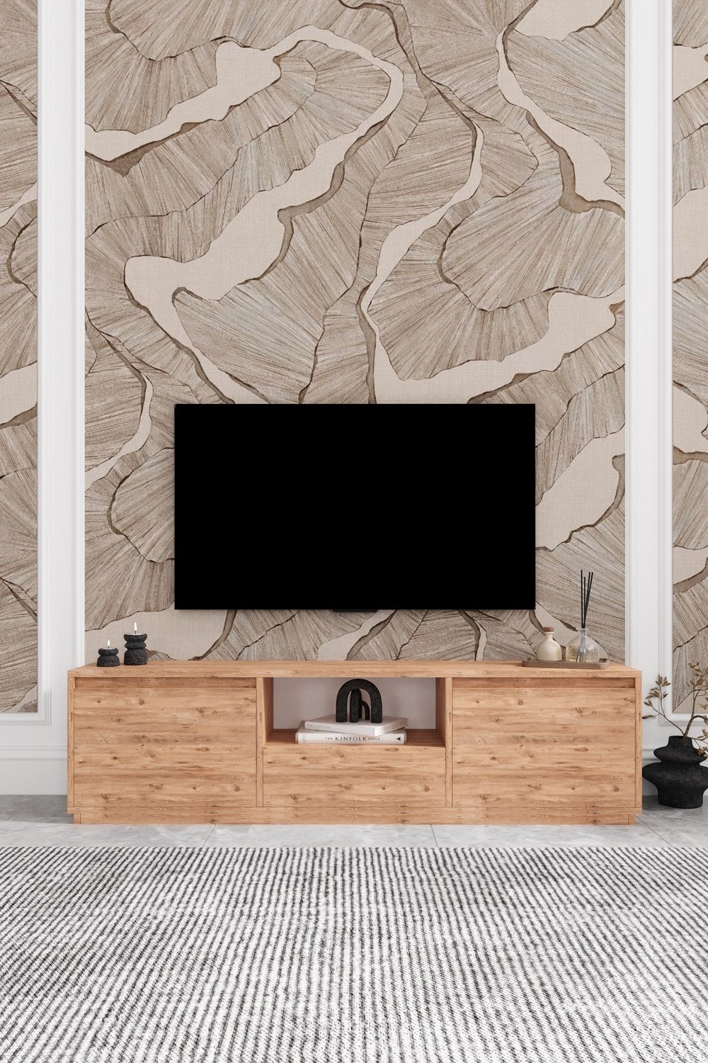 Vanguard 3 Kapaklı Tv Ünitesi 160 cm - Atlantik Çam
