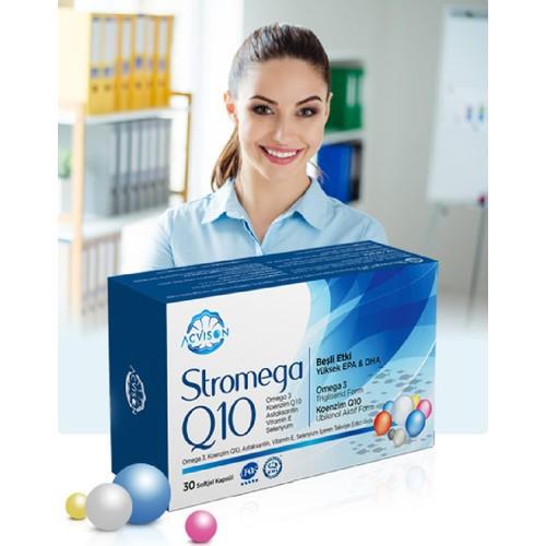 Acvison Stromega Yüksek Miktarda Omega 3 (900 Mg)  ve Koenzim Q10 (100 Mg) Içeren 5li Etki Gıda Takviyesi