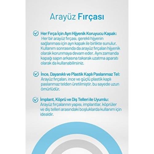 Aktident Arayüz Fırça Seti 4 Adet Diş Arası Temizliği İçin Kürdanlı Özel Tasarım