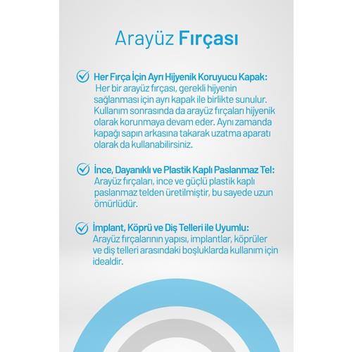 Aktident Arayüz Fırça Seti 4 Adet Turuncu 0.45 mm Sert Kıllar ile Hijyenik Temizlik