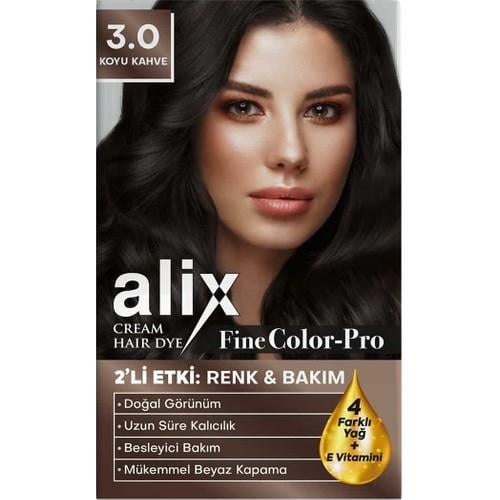 Alix Saç Boyası 3.0 Koyu Kahve 50 ml